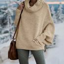 Greta - Lässiger Rollkragenpullover mit langen Ärmeln und Taschen