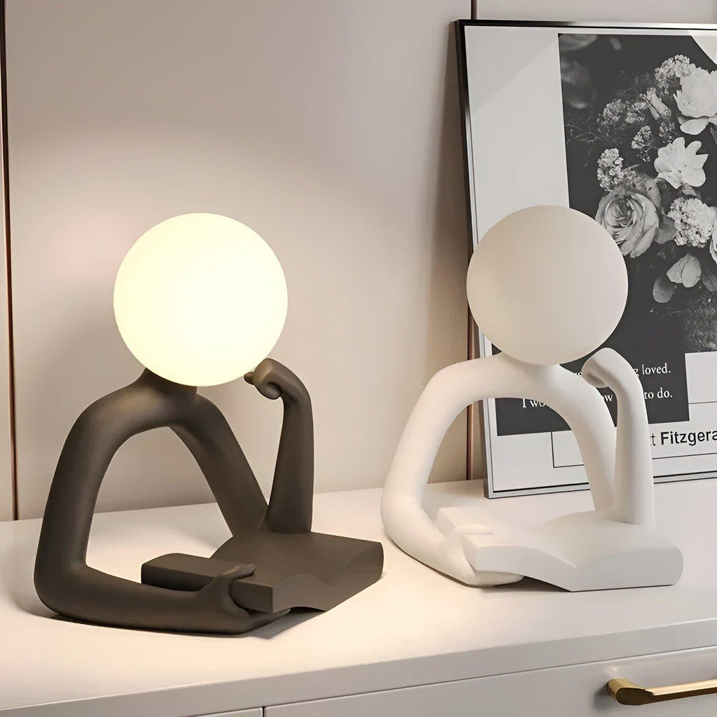 Skulpturale Luxuslampe mit abstraktem Motiv