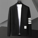 Bruno - Schlanke Passform Langärmelig Strickjacke Mit Taschen