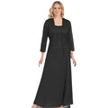 Noa - Elegantes Midikleid Mit V Ausschnitt