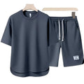 Leon - Zweiteiliges Satz mit Rundhals Kurzarmshirt und Kurze Hosen mit Kordelzug