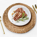 NatureWeave - Handgewebt Rund Rattan Tischsets