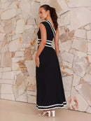 Alina - Lässiges One-Schulter-Midikleid mit Zickzack-Besatz design