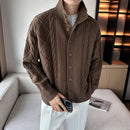 Lucas - Warmer Langärmelig Retromuster Pullover Mit Schaltflächen
