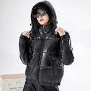 Hannah - Langärmelig Reißverschluss Kapuze Jacke Mit Taschen