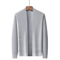 Henry - Langärmelige Schlanke Passform Gestrickte Strickjacke Mit Taschen