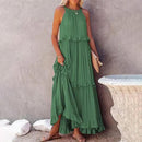 Lily – Elegantes Langes Ärmelloses Kleid Mit Rüschen