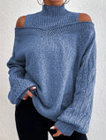 Emma - Lässig schulterfrei Rollkragenpullover mit lockerem Langarm