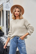 Yuna - Bequemer Rundhals Pullover mit langen Ärmeln