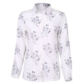 Freya - Langärmelig Blumendruck Bluse Mit Schaltflächen