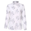 Freya - Langärmelig Blumendruck Bluse Mit Schaltflächen