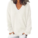 Mia - Warmer V Ausschnitt Langärmelig Pullover