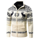 Carl - Langärmeliger Halber Reißverschluss Weihnachten Muster Pullover