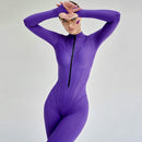 Eva - Schlicht geschnittener Jumpsuit mit Reißverschluss und langen Ärmeln