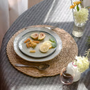 NatureWeave - Handgewebt Rund Rattan Tischsets