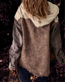 Annika - Langärmelige Kapuze Kordjacke Mit Schaltflächen