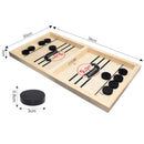 GameRush - TischhockeyspielSchnelles Brettspiel aus Holz mit verschiebbaren Pucks und Toren