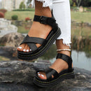 Lina - Bequeme Rutschfest Wohnung Schnalle Sandalen