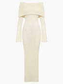 Eloise – Langärmliges Figurbetontes Maxikleid