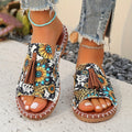 Aria – Schicke Blumen Sandalen mit Quastendetail