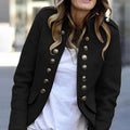 Tessa - Bequeme langärmelige Jacke mit Knöpfen und Taschen