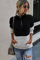 Luna – Entspannter Pullover mit halbem Reißverschluss und funktioneller Fronttasche