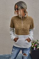 Luna – Entspannter Pullover mit halbem Reißverschluss und funktioneller Fronttasche