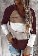 Aveline - V Ausschnitt Lang Armelig Patchwork Pullover