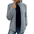 Mia - Warme Langärmelig Vlies Jacke Mit Taschen