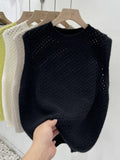 Hanna - Leichter locker sitzender Pullover mit Ärmeln und Rundhalsausschnitt