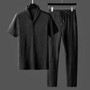 Adrian - Zweiteiliges Satz mit Kurzarmshirt und Hose mit Kordelzug