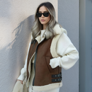 Clara - Bequeme Ärmellos Vlies Wildleder Jacke Mit Reißverschluß
