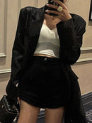 Klara - Stylischer Pailletten Blazer mit langen Ärmeln und Reverskragen