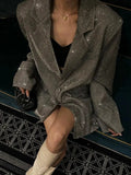 Klara - Stylischer Pailletten Blazer mit langen Ärmeln und Reverskragen