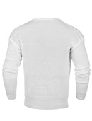 Claus - Lässiger Langärmelig Rundhalsausschnitt Strickpullover