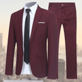 Felix - Reverskragen Taschen Blazer Mit langen Hosen Zweiteiliges Satz