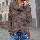 Lisa - Warmer Langärmeliger Rollkragenpullover Pullover Mit Schaltflächen