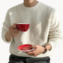 Henry - Warmer Langärmelig Rundhalsausschnitt Gerippter Pullover