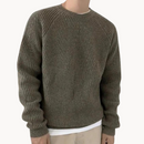 Henry - Warmer Langärmelig Rundhalsausschnitt Gerippter Pullover