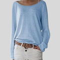 Nina - Leichtes locker sitzendes Langarmshirt mit Rundhalsausschnitt