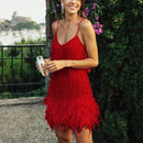 Luise - Modisches ärmelloses Minikleid mit Spaghetti Trägern und rückenfreiem Gestaltung