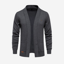 Bastian - Langärmeliger Öffnen Vorderseit Pullover Mit Taschen