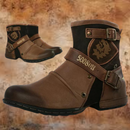 Hans - Vintage Stiefeletten mit Schnallenriemen und rutschfester Sohle