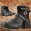 Hans - Vintage Stiefeletten mit Schnallenriemen und rutschfester Sohle