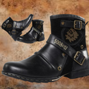 Hans - Vintage Stiefeletten mit Schnallenriemen und rutschfester Sohle