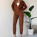 Hannah - Langärmeliger Pullover Mit Schlanke Hosen Handbesticktes Zweiteilig Satz