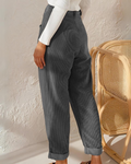 Nina - Hohe Taille  Kordhosen Mit Taste