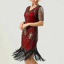 Katja – Stylisches Schlanke Passform V Ausschnitt Kleid mit kurzen Ärmeln