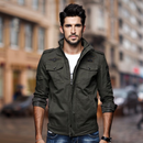 Carl -  Langärmelig Stehkragen Windbreaker Jacke