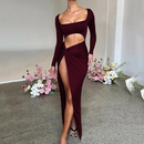 Luna - Lässiges Langarmkleid mit Taillenausschnitten